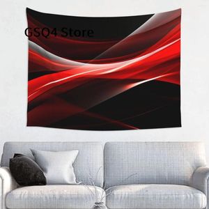 Tapices Mologle Red and Black Band Tapestry para dormitorio Estética fresca de la pared colgante dormitorio de sala de estar