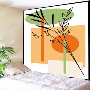 Tapestries Morandi Polyester Tapestry Bladeren Mandala Hangende doek Creatieve kunst Boheemse slaapkamer Wanddecor voor familie 221006