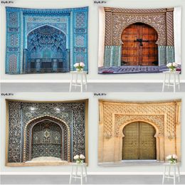 Tapestries Marokkaanse cultuur Art Tapestry Boheemse stof 3D -print hippie muurschildering retro etnische stijl slaapkamer woonkamer muur hangen scherm 230330