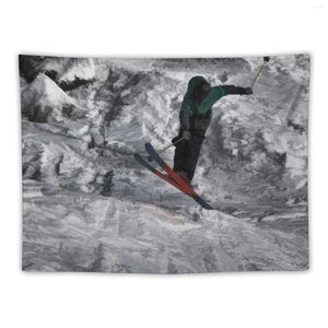 Tapisseries Mountain Air - Skier Tapestry Wall Salle Decor Bedroom esthétique