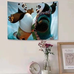 Tapestries film K-Kung Cool F-Fu Panda Tapestry Noordse printen Diningstoel Kussen Circulaire Decoratiestoel voor bureau