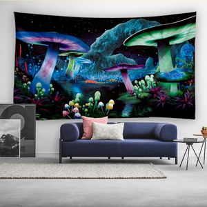 Tapestries Mushroom Tapestry Kawaii Room Decor Wall Hanging Boho Aesthetic Witchcraft TapestryTapestries