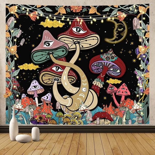 Tapisseries champignons tapisserie mur suspendu salon décor de chambre à coucher esthétique art de la maison
