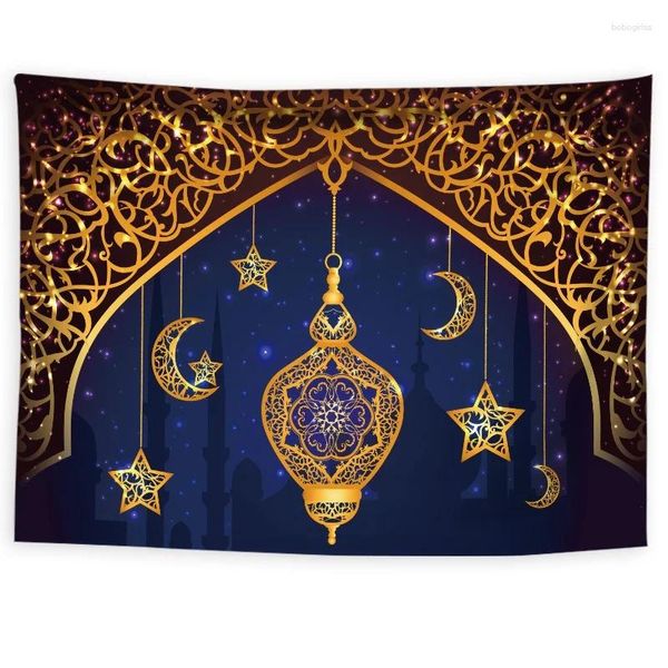 Tapisseries tapisserie musulmane Eid Mubarak décoration fond mur tissu salle de bain bain pendentif islamique vacances fête accessoires Inde