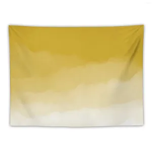 Tapisseries moutarde jaune aquarelle ombre (jaune / blanc) tapisserie tapisserie décoration mignonne