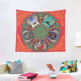 Tapisseries My Belle Dark Twisted Fantasy Mandala Tapestry mur suspendu papier peint esthétique décor