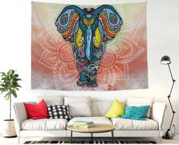 Tapestries Mylb 1ps Bohemia Mandala dekens Tapestry Elephant Wall hangende toverdisbehang gobelin deken Dorm Home Decor mantas mandalas