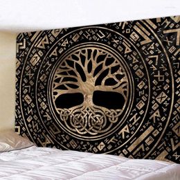 Tapisseries symbole mystérieux décoration de la maison tapisserie Mandala scène mur bohème décoratif drap de lit canapé couverture