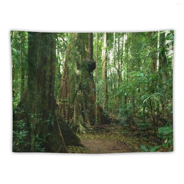 Tapisseries Nature forêt tropicale tapisserie verte mignon chambre choses décoration murale