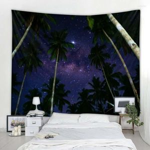 Tapisseries nocturne ciel étoilé mur mur suspendu tapisserie yoga mat plage boho hippie salle de maison de décoration art de décoration tissu