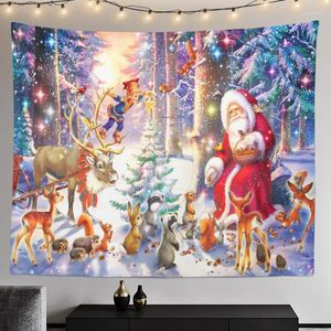 Tapisseries nordic Noël tapisserie chambre maison de cheminée de cheminée