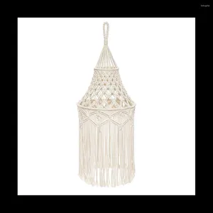 Tapisseries Nordic Macramé Tissé Tapisserie Abat-jour Boho Lampe Suspendue Couverture Plafond Pendentif Lumière Pour La Maison Chambre Décorative