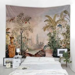 Tapisseries nordiques forêt tropicale Mandala tapisserie décorative bohème Hippie décoration murale chambre dortoir