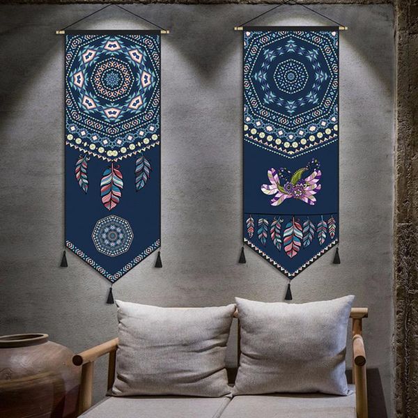 Tapisseries nordic vintage Tapestry Macrame à la main Mural Bohemian Living Room Decoration Tapisserie Home Textile DB60GT