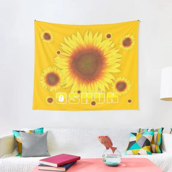 Tapisseries Orisha Oshun et Sunflowers 2 Tapestry Outdoor Decoration For Home Bedroom Deco