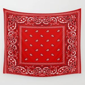 Tapices Paisley Bandana Red Southwestern Boho Tapestry Wall Hanging Bedspread Manja de arte Toalla de toalla Cortina 221026