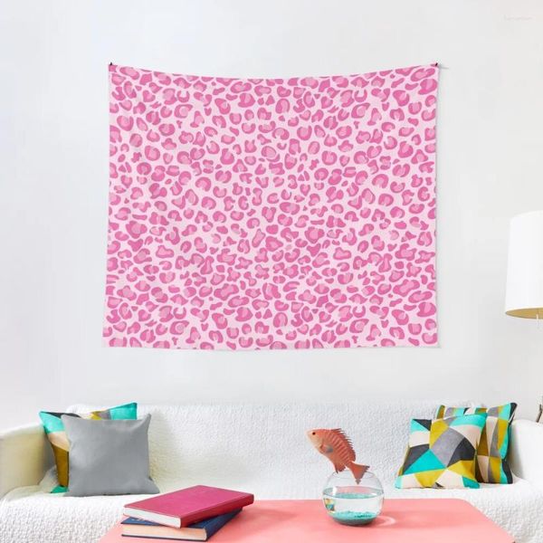 Tapisseries rose léopard printtapestry mur décoratif tapisserie esthétique décoration choses pour décorer la pièce