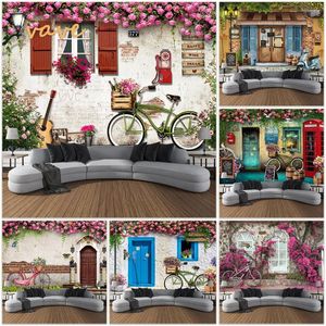 Tapisseries Plante Fleur Tapisserie Tissu Tenture Murale Boho Hippie Chambre Décor Esthétique Tissu Floral Grande Décoration Nordique Chambre