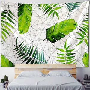 Tapisseries murales avec plantes et fleurs, imprimé d'animaux tropicaux, grande décoration esthétique pour la maison