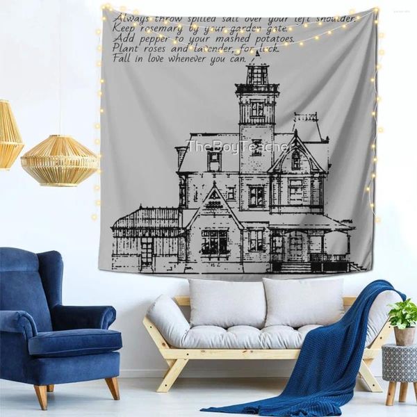 Tapisseries Practical Magic House Rules Decor Wall Tapestry Outdoor Living Room Perfect Gift Soft Fabric Delicate