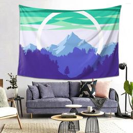 Tapisseries Pride Mountain (conception subtile de drapeau Gay), décoration artistique, esthétique, maison, tissu mural Hippie suspendu