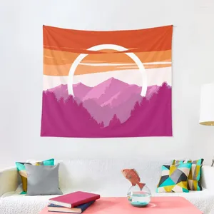 Tapestries Pride Mountain (subtiele lesbische vlagontwerp) Tapestry Anime Room Decor Decoration for Home