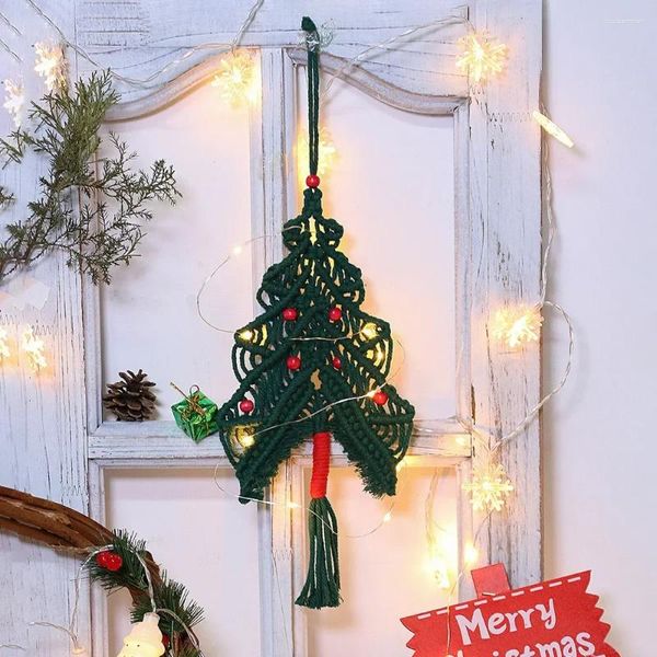 Tapisseries Promotion Macramé Arbre De Noël Tenture Murale Tapisserie Glands Cloches À La Main Boho Décoration Chambre Pour Cadeau Vivant Enfant