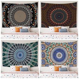 Wandtapijten Psychedelische Mandala Tapijt Muur Opknoping Hekserij Bohemian Hippie Tapijt Kamer Home Decor Deken Strandlaken 221201