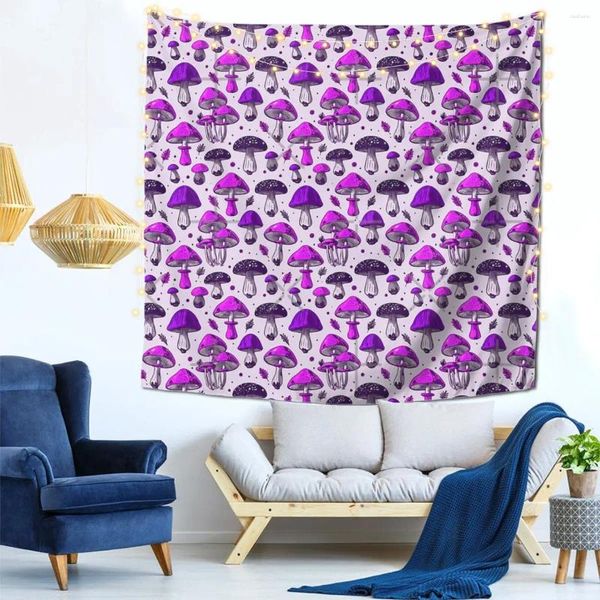 Tapisseries Purple Magic Champignons décor mur