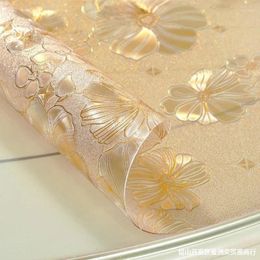 Tapisseries Nappe en PVC Table transparente Thé Tapis en plastique Verre souple Tampon en caoutchouc Tissu rectangulaire