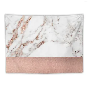 Tapices Rose Marble y Foil Tapestry Room Decore Estética para la pared del dormitorio