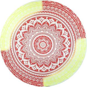 Tapisseries rondes serviette de plage en mousseline de soie tissu imprimé tapis de Yoga gland tapisserie Totem couverture hippie 130 cm/51'