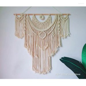 Les tapisseries se précipitent sur macrame suspendu tapisserie bohème géométrique chic salon de chevet de couche