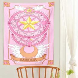 Tapisseries Sailor Moon Tapestry mignon Sailor Moon Room Decor College Dorm Dorm Dorm Kawaii Pink Home Decor Affiche Mattress Dorm