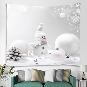 Wandtapijten Verkoop-Kersttapijt Sneeuwman Kerst Muur Opknoping Kunst Tapijt Doek Jaar Decor Yoga Deken