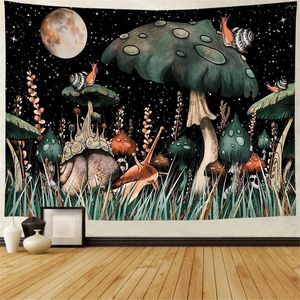 Tapisseries décorations de lune de lune forestière tapisserie mur suspendu home décor décor décor art ferme de ferme moquette