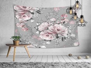 Tapisseries série florale scénique tapisserie Camping voyage serviette de plage chambre esthétique tissu décoratif peinture murale 3264064