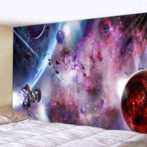 Wandtapijten Science fiction planeet woondecoratie tapijt Mandala psychedelische scène tapijt Boho kussen sofa deken yogamat R230713