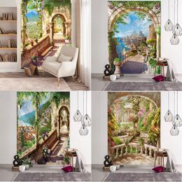 Tapisseries bord de mer plage revêtement mural coussin tapisserie décoration de la maison couloir paysage suspendu paysage