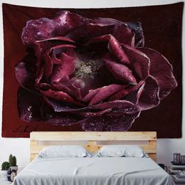 Tapestries eenvoudige bloem- en fruitolie-schilderij Tapestry psychedelische kunst slaapkamer woonkamer decor muur hangen