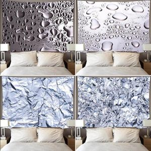 Tapisseries simples Texture en métal Style tapisserie grand artiste goutte d'eau tenture murale serviette de plage couverture en fibres de Polyester