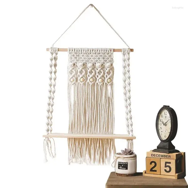 Tapisseries petites tentures murales de macrame nature coton boho tapisserie décor art fil tissé