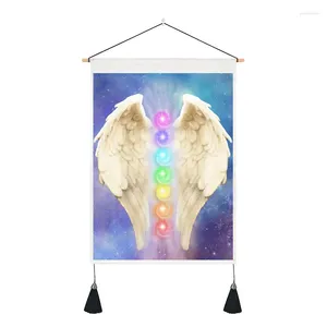 Tapisseries Starry Wings Tapestry 7 Chakras Blanket Carpet Wall Decoration Fond