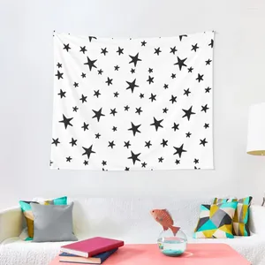Tapadesries Stars - Black on White Tapestry Home Decoration Accessoires décor