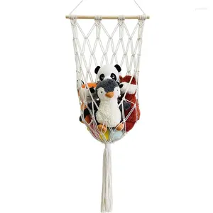 Tapisseries filet d'animaux en peluche, rangement mural Boho pour jouets, organisateur de suspension bohème respirant, chambre à coucher, salle de jeux, chambre d'enfant