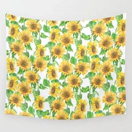 Tapisseries Sunflowers Tapestry Mur suspendu chambre couchage de plage de plage accessoires de décoration de maison