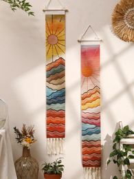 Tapisseries Sunrise et Sunset Wall Tapestry Nordic Fashion Creative Hanging Decor Boho Living Condo Art Home