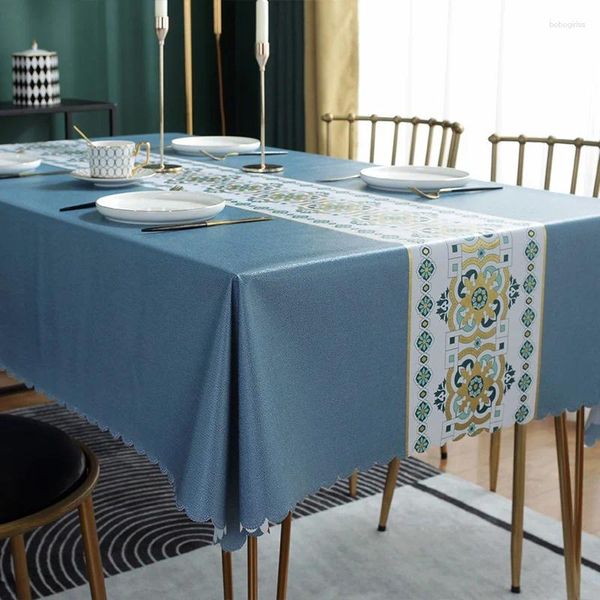 Tapisserie de Table imperméable à l'huile, tapis de thé sans lavage, tissu de luxe nordique pour la maison