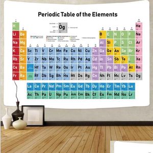 Tapices Tabla de elementos Tapiz Química Ciencia Educación Pared Manta Paño Dormitorio Dormitorio Decoración Colgante Drop Entrega Inicio Ga Dh2Xj