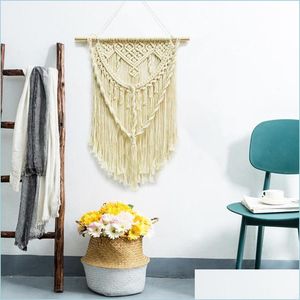 Tapestries Tapestries Rame Wall Hangend Tapestry Decor Boho Chic Boheemian Woven Home Decoratie Woonkamer Drop levering 2021 Tuin Dhaxo